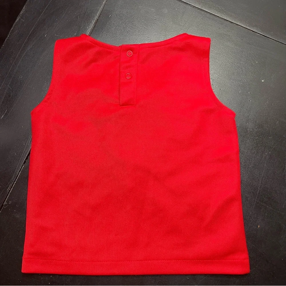 Cheerleading 2 Piece Outfit Top Skirt Red Knights Swords 4T